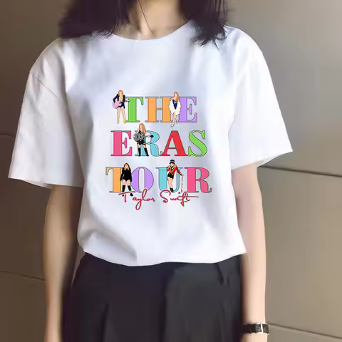 Taylors Swifts T-Shirt Women Basics Clothe Popular Singer Merch Short Sleeve Top O Neck Fashion Fans