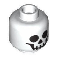 LEGO White Skull Head 樂高 白色經典骷髏頭部 人偶 4651445