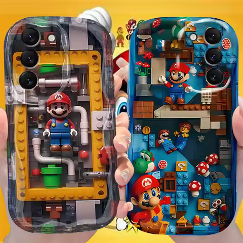 Super M-Marios Bros Case for Samsung Galaxy S24 S23 S22 S21 Ultra Plus S20 FE A73 A72 A71 A55 A54 5G