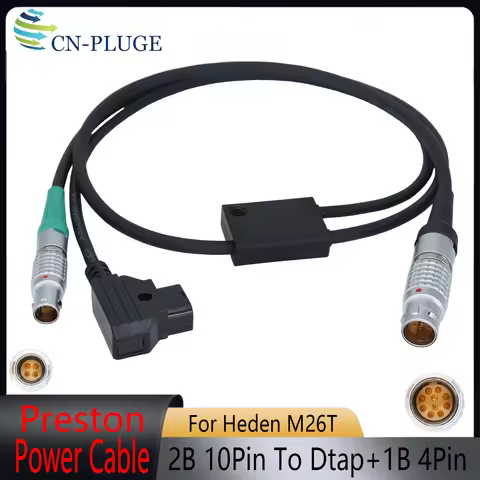 Preston Microforce V+F Zoom Control (MF2) 2B 10 Pin to 1B 4pin and D-tap Power Cable for Heden M26T 