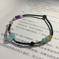 客制化//海藍寶 翡翠 石榴石 紫水晶編織手繩