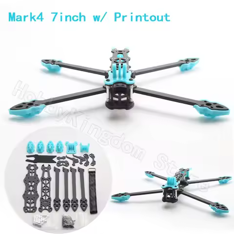 Mark4 7 inch FPV Drone Frame 295mm Carbon Fiber RC Frame Kit with 5mm Arm Print Parts for DIY FPV