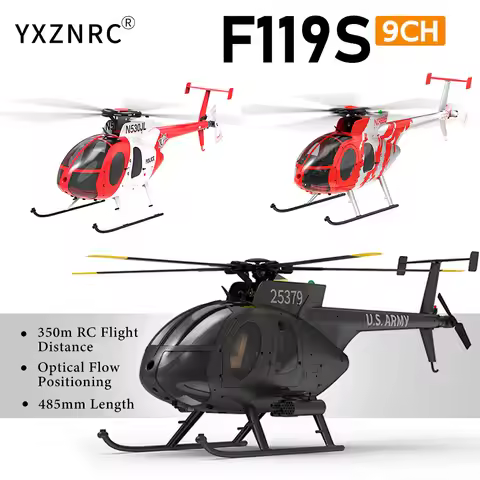 YUXIANG F119S(MD500) Helicopter 9CH GPS 1/16 Optical Flow +LiDAR TOF/Altitude Hold Dual Brushless 35