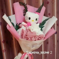 Hello kitty doll bouquet, bella square hijab doll bouquet