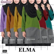 Baju Muslimah Murah ELMA Labuh Cotton T Shirt Mu Long Sleeve Plus Size Jersey Muslimah Malaysia Kimy