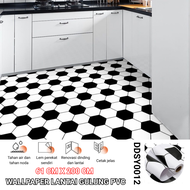 Wallpaper Lantai Tebal Kamar Mandi Perekat Diri Tahan Air 2M Stiker Dinding Toilet Stiker Dekorasi