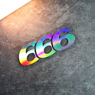 Helmet Stickers 666 Cherry Blossom Pattern Seven Color