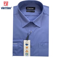 Viettien - Áo sơ mi dài tay màu xanh BILL- 440k
