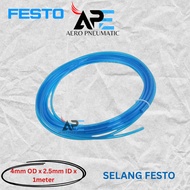 HOSE PU HOSE FESTO OD 4MM x ID 2.5MM x 1METER (PUN-H-4X0.75-BL) biru
