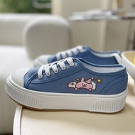 Paidal x 卡娜赫拉的小動物 晚安美夢綁帶厚底休閒鞋帆布鞋-藍