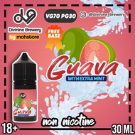 Liquid Non Nicotine Dv9 Guava Jambu Mint 30ml Vape