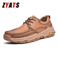 Zyats All-Season Lace-Up Slip-On Casual Shoes, Outdoor Hiking Shoes For Men, Large Size 38-48