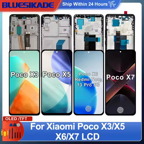 OLED For Xiaomi Poco X3 LCD Touch Note 13 Pro 5G Screen Digitizer Assembly 22111317PG For Poco X5 X6