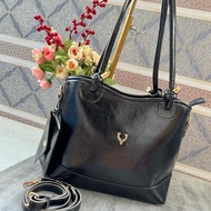 ELLE Large Capacity Retro Multipurpose Sling Bag 34x21 cm Free Wallet