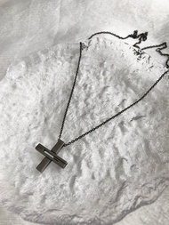 【VintageShop solo 日本直送 中古包】GUCCI 古馳 項鍊 銀 925 十字架 復古 vintage