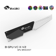 Bykski B-GPU-VC-X-V2 Universal Electroplated Copper / PMMA Decorative GPU Support Bracket w/ 5v Addressable RGB (RBW) Graphics Card Bracket Acrylic GPU Holder Companion Support RGB/RBW Lighting 5V 3PIN