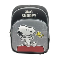 SNOOPY 立體造型護脊透氣書包-黑