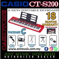 Casio CT-S200 Casiotone Portable Keyboard ( CTS200 / CT S200 ) - Red