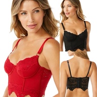 Sofia Vergara Intimates Longline Lace Bustier Liquid Underwired Bra Plunge Thin Foam BH Wired Thin C