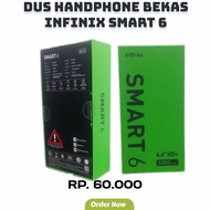 DUS HANDPHONE INFINIX SMART 6 BEKAS ORIGINAL