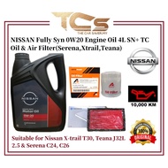 NISSAN Fully Synthetic 0W20 Engine Oil 4L SP/GF-6+ TC oil &amp; Air Filter(Serena,Xtrail,Teana)