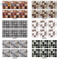 ₪✶♞6pcs Waterproof Mosaic Tiles Wall Sticker for Kitchen Bathroom Decor