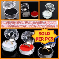 Transparent Acrylic Crystal Ring box size 4*4 good for jewelry ring and earring