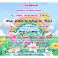 Banner Hiasan Tangga Sekolah Ceria (Bahasa Melayu) - READY DESIGN - 5.5in X 60in