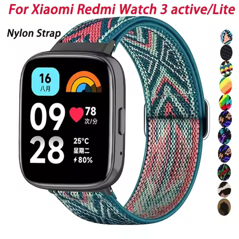 Watch Band For Redmi Watch 3 Active Strap Nylon Elastic Replacement Wristband For Xiaomi Redmi Watch
