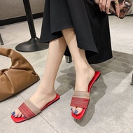 Women's Two-Tone Slides Sandals