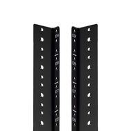 NavePoint 9U Vertical Rack Rail Pair DIY Kit with Hardware, Black