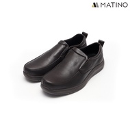 MATINO SHOES รองเท้าชายคัทชูหนังแท้ รุ่น MC/B 4451 - BLACK/BROWN