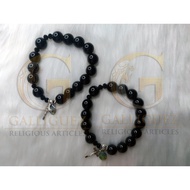 Onyx Black Bracelet Our Lady of Manaoag Bead Size #12