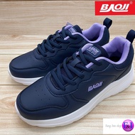 Baoji BJW 871 รองเท้าผ้าใบ แบบหนัง (37-41) สีดำ/ดำขาว/ขาว/เทา/กรม