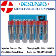 6Pcs Diesel Fuel Injector Nozzle Tips DLLA155SN864 105015-8640 Injection Nozzle for ISUZU GIGA Forwa