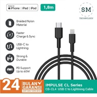 Kabel Charger iPhone Aukey CB-CL4 USB-C to Lightning 1.8m - 500821