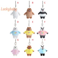 [LuckybabyS] Bears Keychain We Bare Bears Plush Toy Cartoon Pendant Soft Stuffed Doll Keychain Key Ring Backpack Decor Kid Gift new