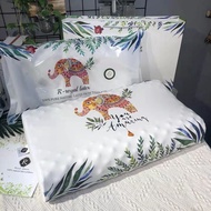 Pillow🍧QM Thailand Royal Elephant Latex Pillow Pillow Core Massage Cervical Pillow Anti-Mite Adult Student Natural Latex