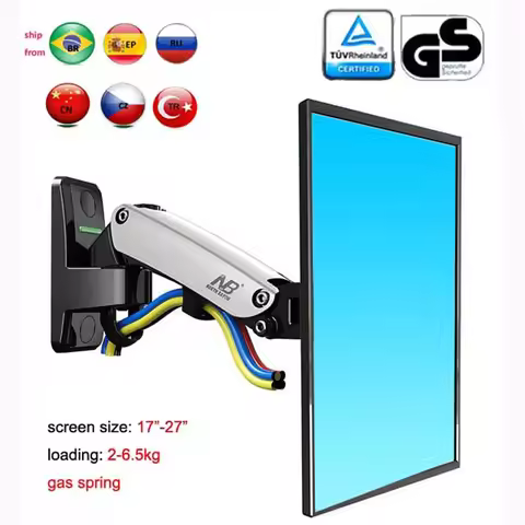 NB F120 17-27" aluminum GS Gas Spring 360 rotate Full Motion TV Wall Mount Bracket lcd monitor wall 