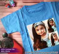 KAOS ANAK SABLON NAMA DAN FOTO SENDIRI / KAOS ANAK CETAK FOTO NAMA SENDIRI 1/14 TAHUN / KAOS CUSTOM