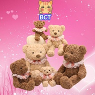 BCT Little Bear Plush Toy Flower Knot Hoop Bear Doll Plush Pillow Stuffed Toys for Kids Children's D