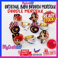 ORI Baby Brooch Malaysia Madani Brooch Girl Merdeka Boy Merdeka 2023