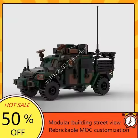 480PCS MOC International armored carMXT-MV Husky Armored Car MilitaryModel Custom Puzzles DIY Assemb