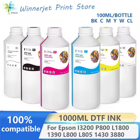 1000ml DTF Ink for Epson L805 I3200 L1800 DTF Printer Premium Textile Transfer Pigment Ink