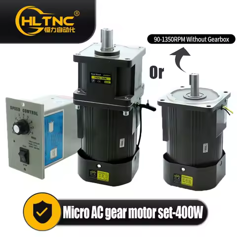 400W Micro AC Motor 110v 220v Single Phase Asynchronous Motor Gear Motor 22mm Motor Shaft+ Speed Con