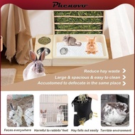 [Phenovo] Rabbit Feeding Trough Made of , Rabbit Feeding Container, Portable Cat Litter Box with Cat