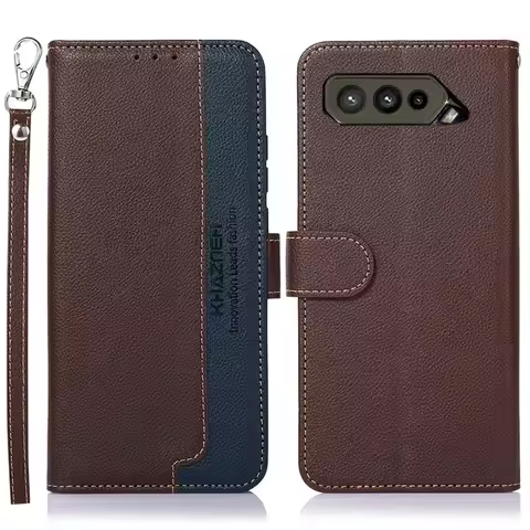 Leather Texture Book Shell RFID Flip Case for Asus Rog Phone 7 Pro 8 5G Luxury Cover Rog 6 6D 7 Phon