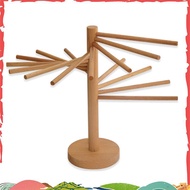 Wood Pasta Dryer Rack, Pasta Hanger Rack with 16 Suspension Rods