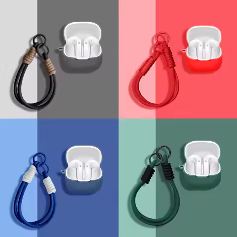 Fashionable Rope Protection Sleeve for Anker Soundcore Liberty 4 NC Silicone Bluetooth Earphone Prot