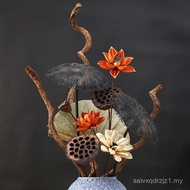 Sejambak Bunga Kering Hiasan Hiasan Bunga Sebenar Lotus Pod Lotus Lantai Ruang Tamu Sejambak Besar C